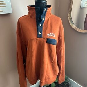 ROVE Burnt Orange Sweatshirt with Dark Blue Trim